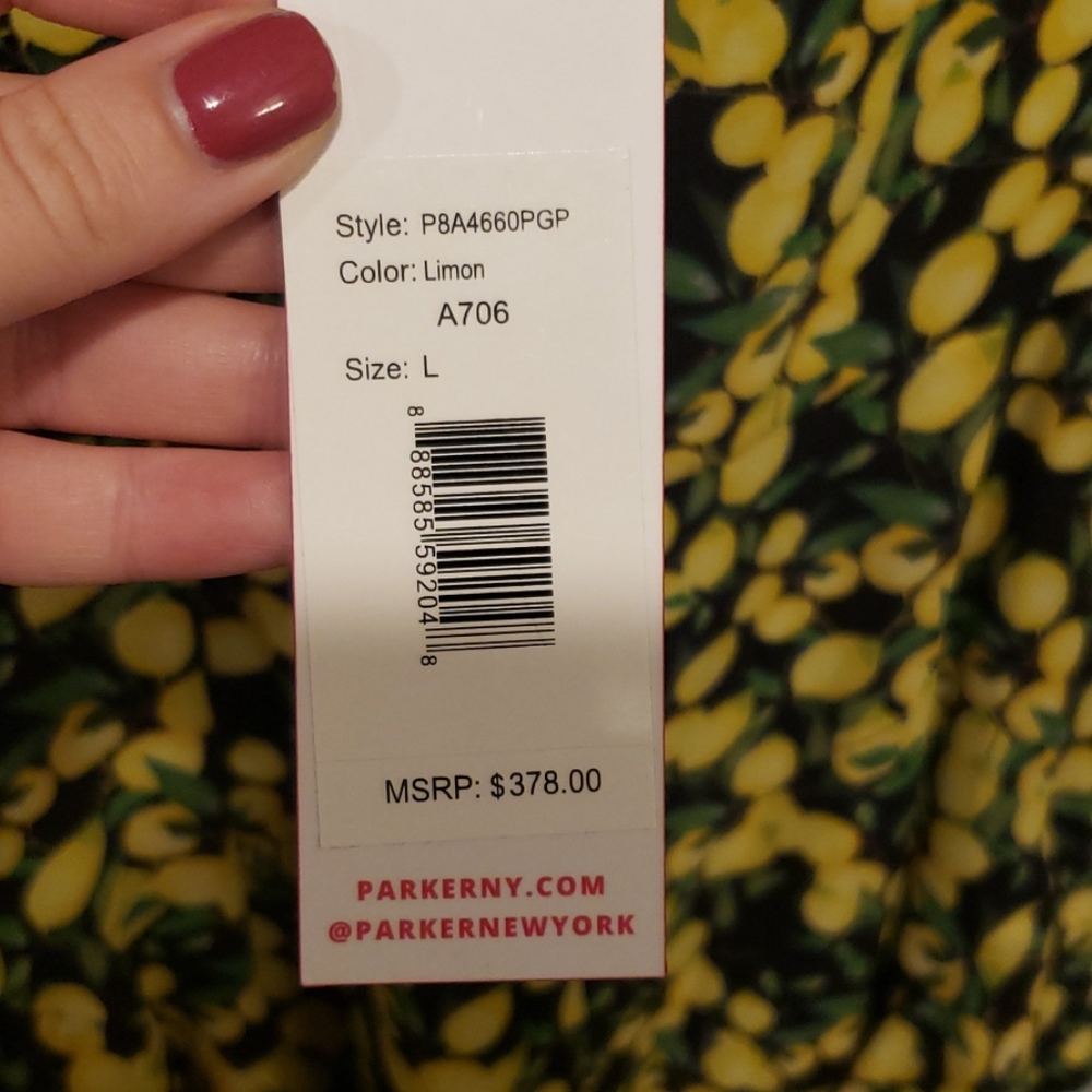 Parker Lemon Print Ruffle Dress - Picture 4 of 5